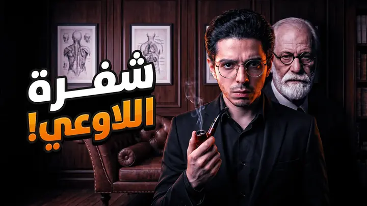 YouTube thumbnail: a host in black holding a pipe with an elderly man behind him in a wood panelled office
